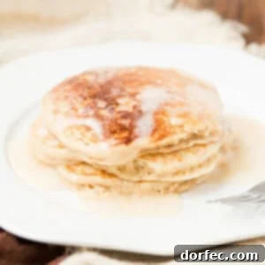 Whole wheat buttermilk pancakes for breakfast! ohsweetbasil.com