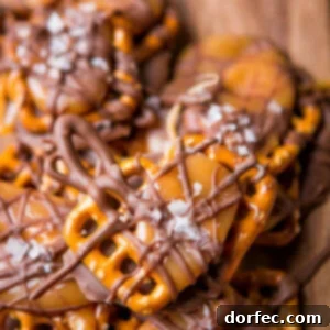 A delicious batch of Salted Caramel Pretzel Snaps ready to be enjoyed or shared.
