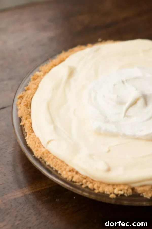 Easy No Bake Banana Cream Pie with a delicious Nilla wafer crust