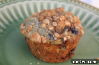 Blackberry Cobbler Baked Oats with Crunchy Walnut Crumble 2 Fluffy blackberry cobbler muffins, a delightful and easy-to-make breakfast or snack option for fruit lovers.