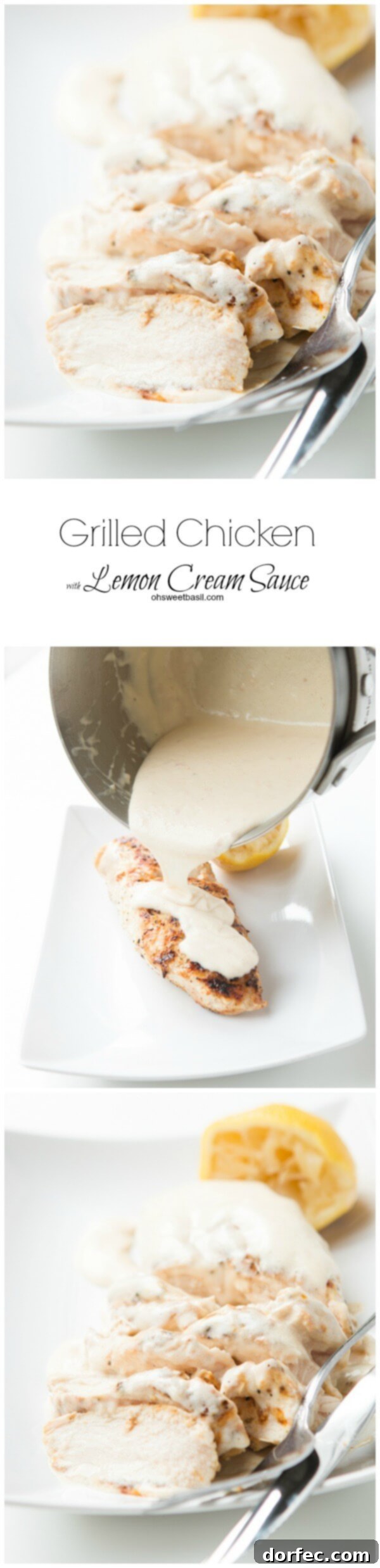 The yummiest lemon sauce over easy grilled chicken ohsweetbasil.com