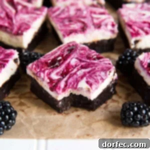 Blackberry cheesecake brownies that will have everyone begging for seconds