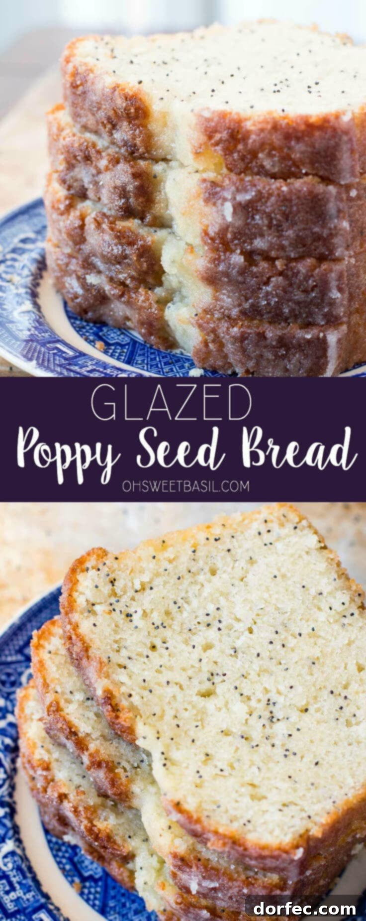 Glazed Poppy Seed Loaf 8 This glazed poppy seed bread is one of the easiest quick bread recipes. It's light and fluffy and full of flavor with that delicious glaze!