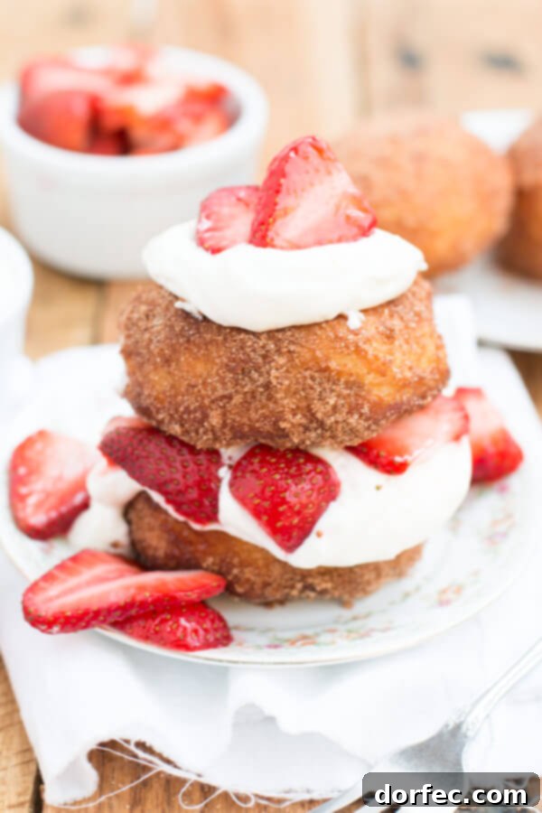 Deep Fried Strawberry Shortcake Donuts, a unique dessert