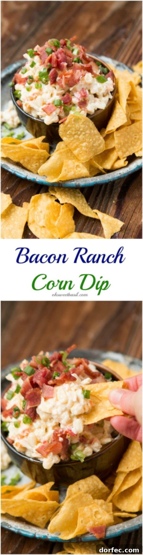 Loaded Cheesy Bacon Ranch Corn Dip 5 Our absolute obsession for summer parties and potlucks: a creamy, irresistible bacon ranch corn dip that everyone will adore.