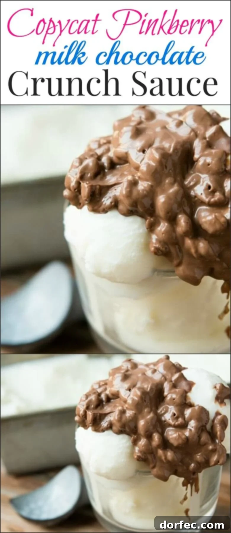 Vibrant close-up of Pinkberry-style chocolate crunch topping, perfect for any sweet dessert