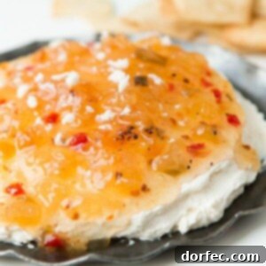 One of the easiest appetizers you could ever make and it's so good! Pineapple habanero dip! ohsweetbasil.com