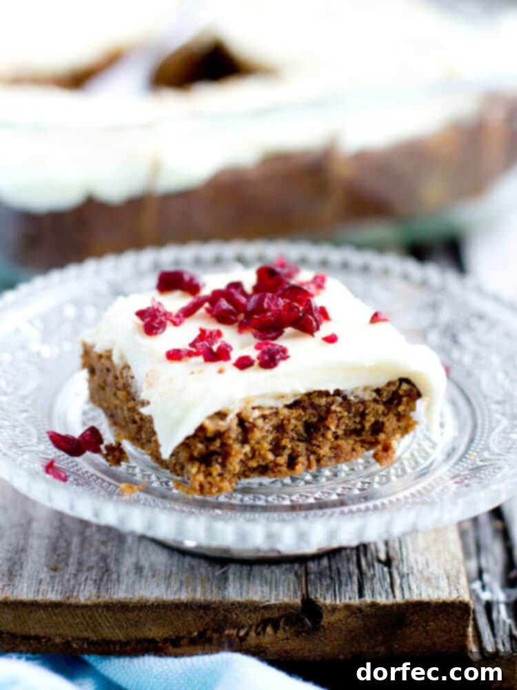 Moist gingerbread brownies topped with a luscious white chocolate craisin frosting.