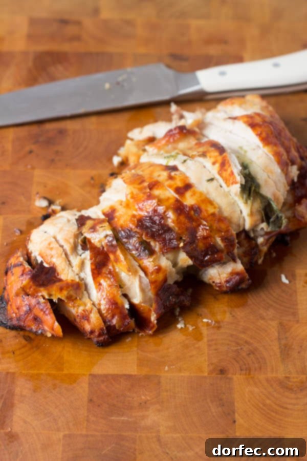 Sage Roasted Turkey Breast is way easier than cooking the whole bird and still just as juicy and delicious ohsweetbasil.com-2