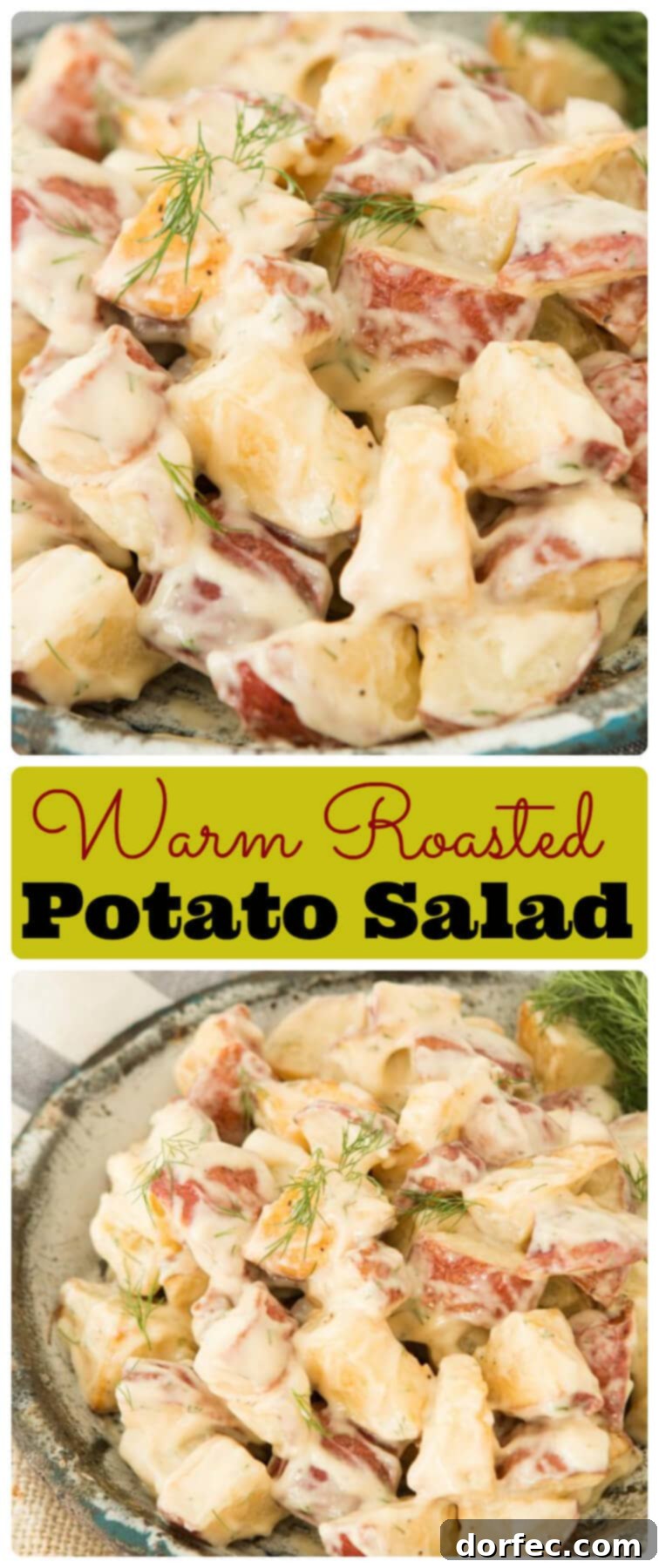 Delicious Warm Roasted Potato Salad - a perfect side dish for any occasion. ohsweetbasil.com