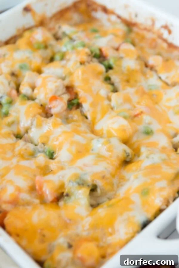 Everyone's favorite cheesy ranch chicken and rice casserole ohsweetbasil.com