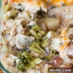 cheesy ranch chicken and potatoes casserole ohsweetbasil.com