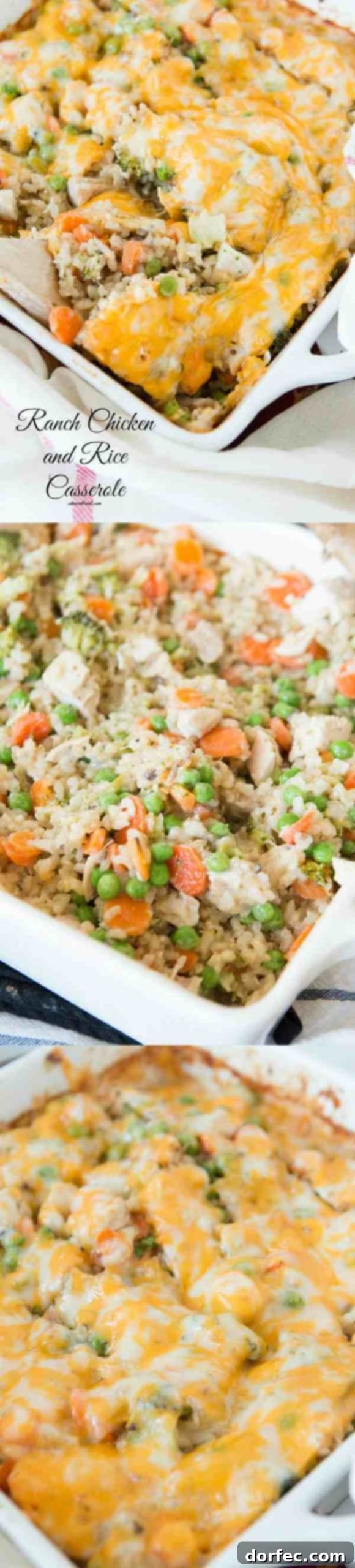 Cheesy ranch chicken and rice casserole that the whole family loves ohsweetbasil.com