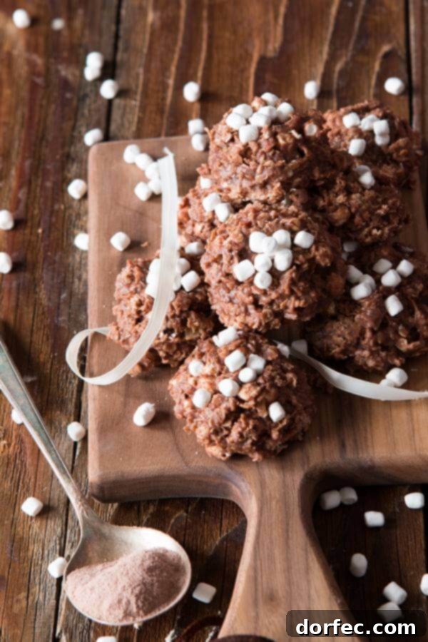 Perfectly Set No Bake Cookies Our family has been making these hot cocoa no bake cookies practically every week all winter and I don't feel bad about it one bit.