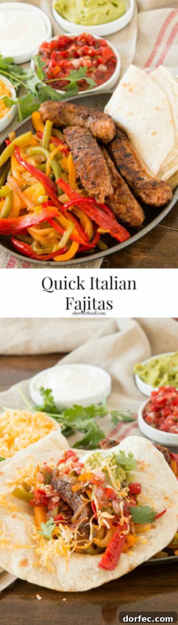 We absolutely loved how these Italian Sausage Fajitas turned out! ohsweetbasil.com
