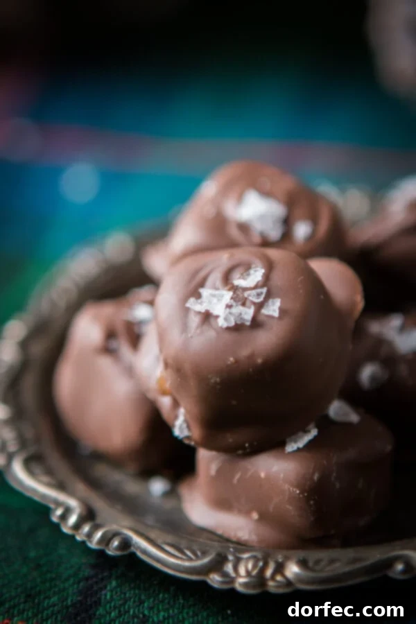 Homemade Salted Milk Chocolate Caramels: A Costco Copycat Recipe Delicious salted milk chocolate homemade caramels, a perfect Costco copycat recipe.