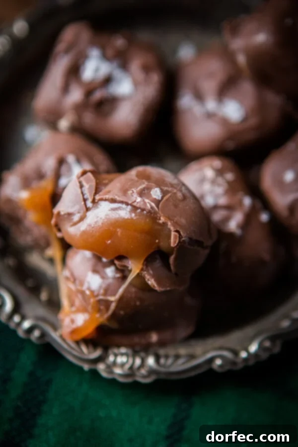 Gluten-Free Homemade Caramels Close-up of a batch of golden homemade caramels, perfect for dipping in milk chocolate and sprinkling with sea salt.