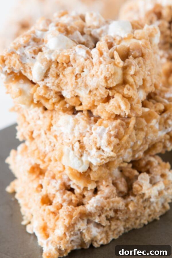 Gooey Fluffernutter Rice Krispies - a delightful, no-bake peanut butter and marshmallow treat