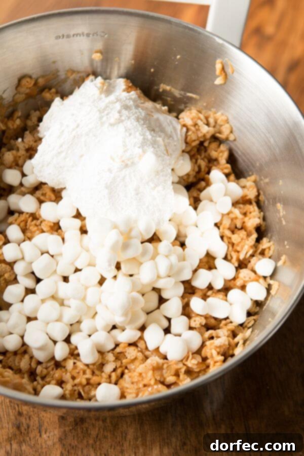Gooey Fluffernutter Rice Krispies - an easy no-bake dessert recipe