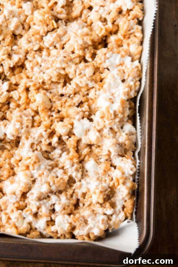 Gooey Fluffernutter Rice Krispies - a delightful mix of marshmallows and peanut butter, perfect for any occasion