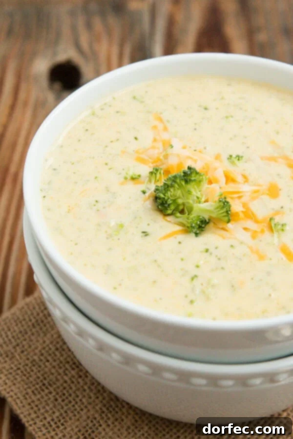 Velvety Butternut Squash Tortellini Soup 6 The perfect broccoli cheese soup recipe ohsweetbasil.com