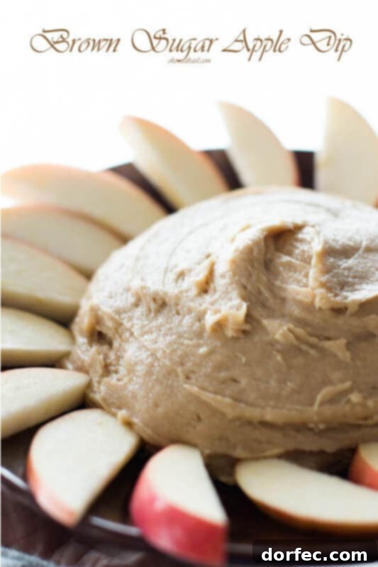 brown sugar apple dip- our family's new favorite for apples! ohsweetbasil.com