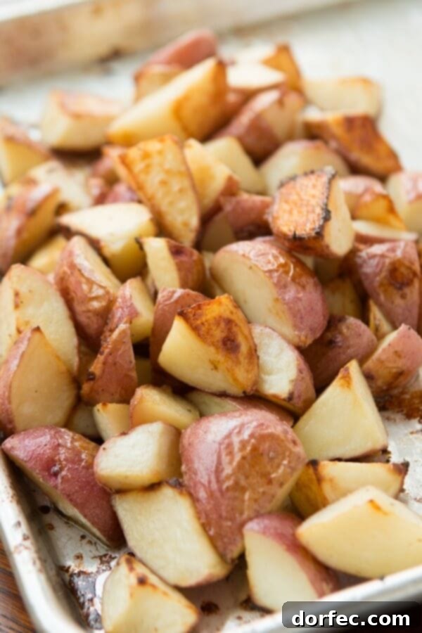 Perfectly golden and crispy Honey Roasted Red Potatoes.
