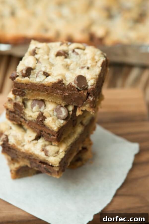 2015's Top Recipes 10 Mudslide Blondies recipe from Oh Sweet Basil. These rich and gooey blondies are stuffed with whole milk chocolate bars!
