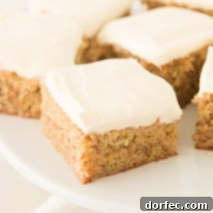 Moist banana cake with cream cheese frosting