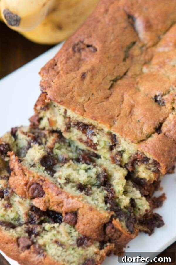 Sweet Basil A Family Recipe Box Gem 11 Moist and flavorful Chocolate Chip Banana Zucchini Bread, a new family favorite that's perfect for breakfast or a sweet snack.