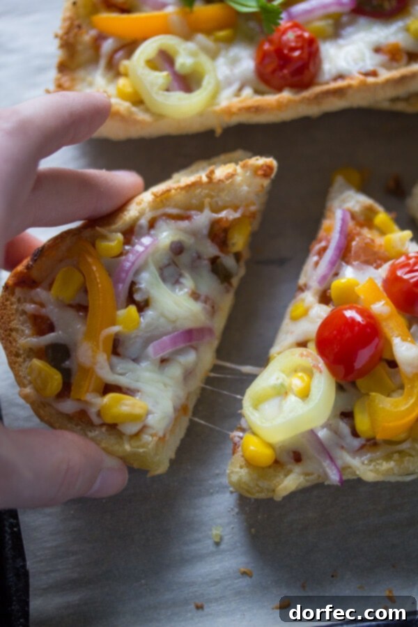 Preparing Santa Fe French Bread Pizza, spreading salsa on toasted bread