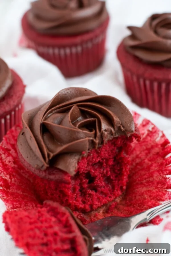 Perfectly Baked Red Velvet Cupcake Bases A tray of freshly baked Red Velvet Cupcakes before frosting, showcasing their vibrant red color.