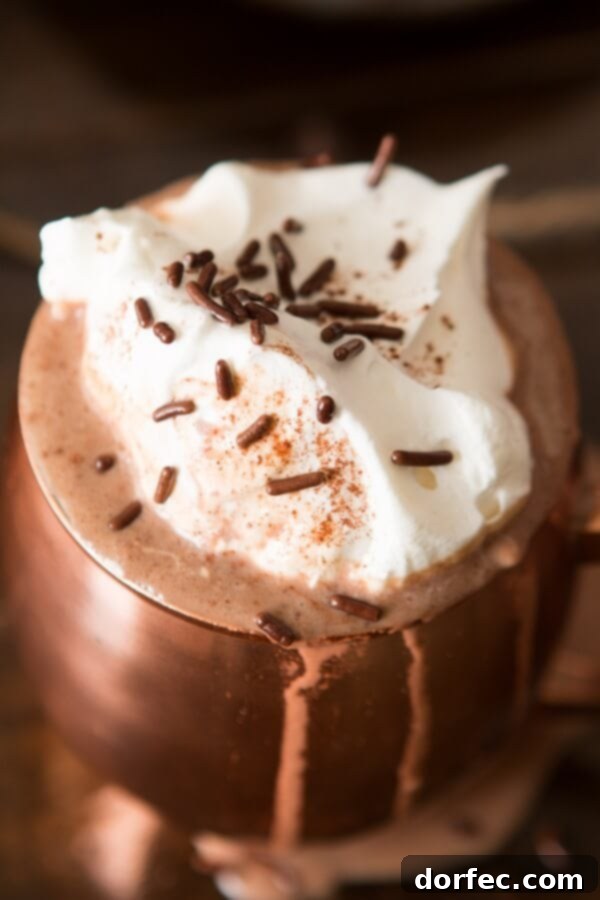 Hands down the creamiest dreamy homemade hot chocolate! No more taking a couple of sips and throwing the rest away, you'll gulp down every bit of this one! Hands down the creamiest dreamy homemade hot chocolate! No more taking a couple of sips and throwing the rest away, you'll gulp down every bit of this one!