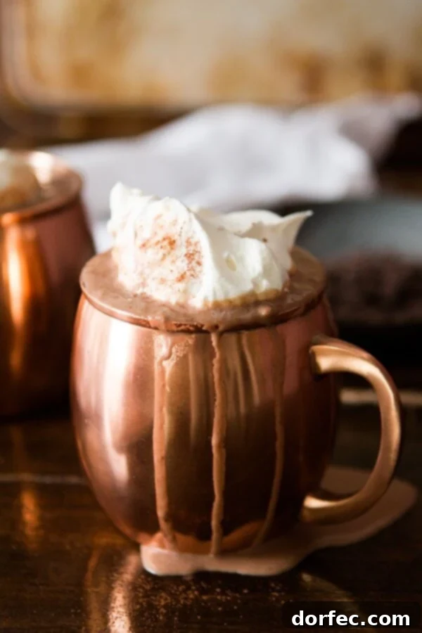 Hands down the creamiest dreamy homemade hot chocolate! No more taking a couple of sips and throwing the rest away, you'll gulp down every bit of this one! Hands down the creamiest dreamy homemade hot chocolate! No more taking a couple of sips and throwing the rest away, you'll gulp down every bit of this one!