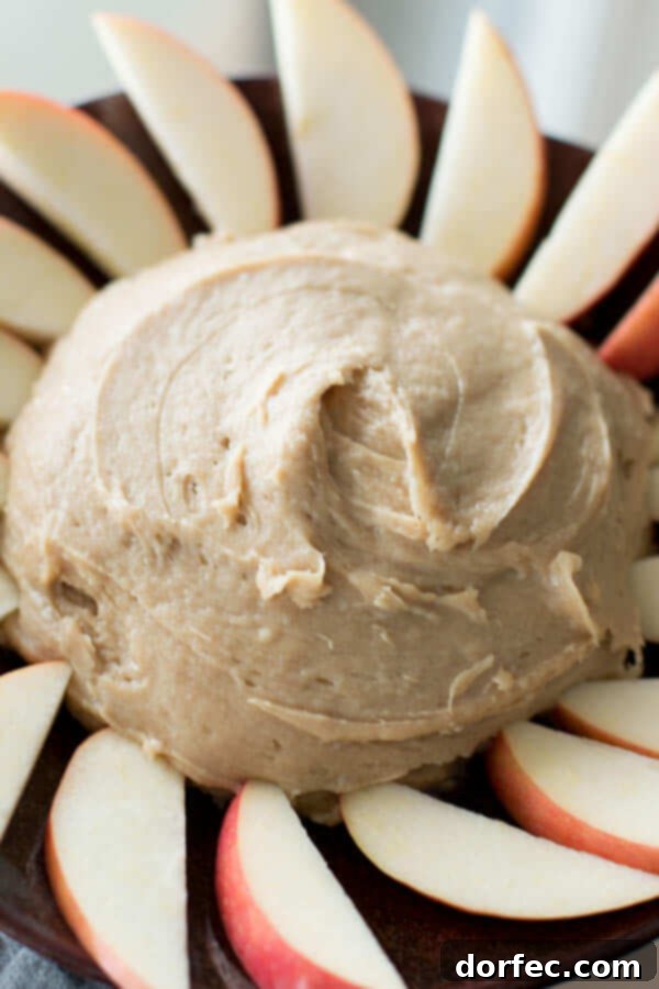 Our favorite brown sugar apple dip, ideal for apples and fruit platters at any party