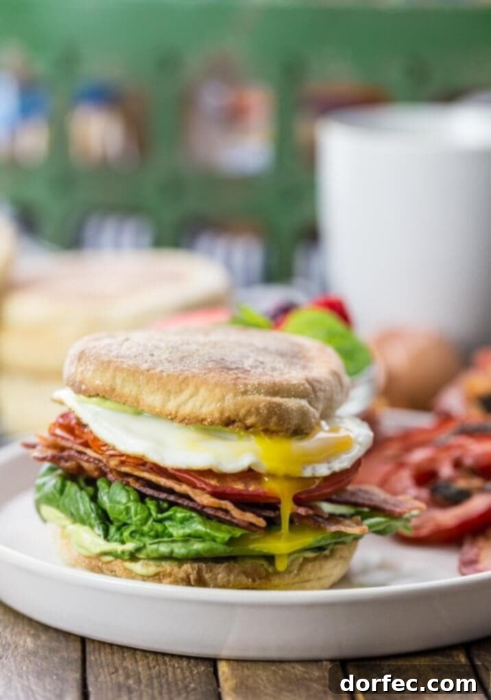 Savory Ultimate Breakfast BLT with fresh ingredients