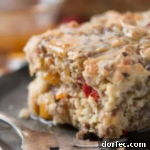 Southern Sausage Breakfast Bake 2 Southern Sausage Breakfast Cake with a delicious maple butter sauce, a perfect savory breakfast.