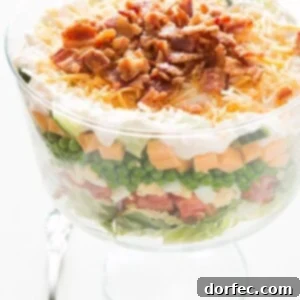 7 layer pea salad ohsweetbasil.com