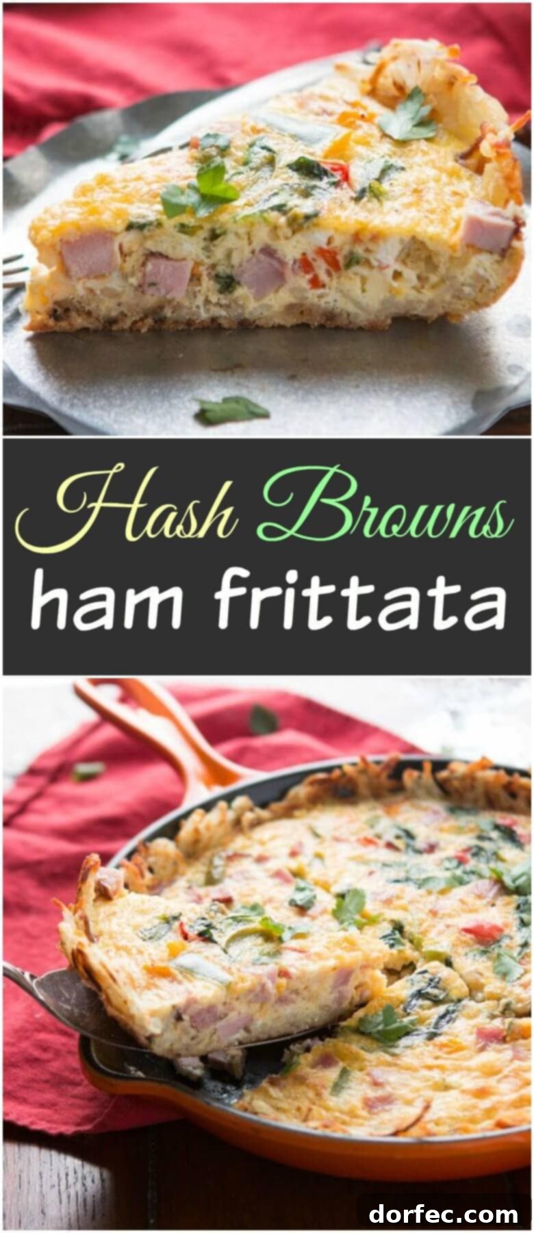 Golden hash browns make a great crust for this hash browns ham frittata! Serve as is or with hot sauce for a spicy little pop! low-carb Golden hash browns make a great crust for this hash browns ham frittata! Serve as is or with hot sauce for a spicy little pop! low-carb