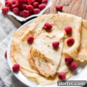 Perfectly golden crepe ready to be folded or filled.