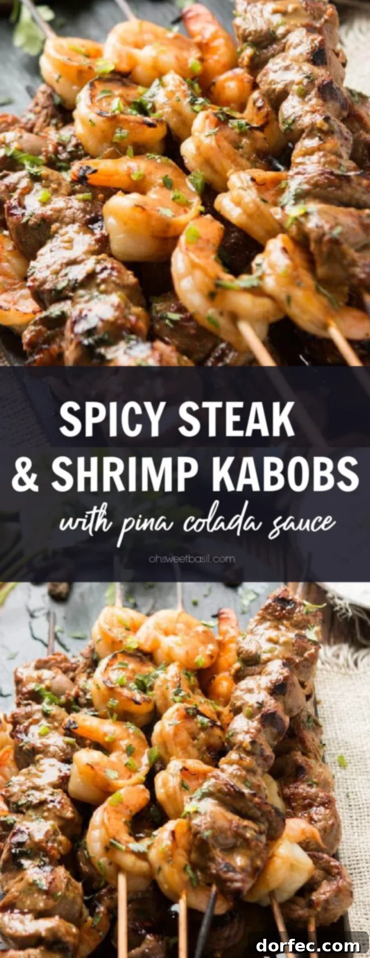 Spicy grilled shrimp and steak kabobs, a perfect and flavorful summer dish