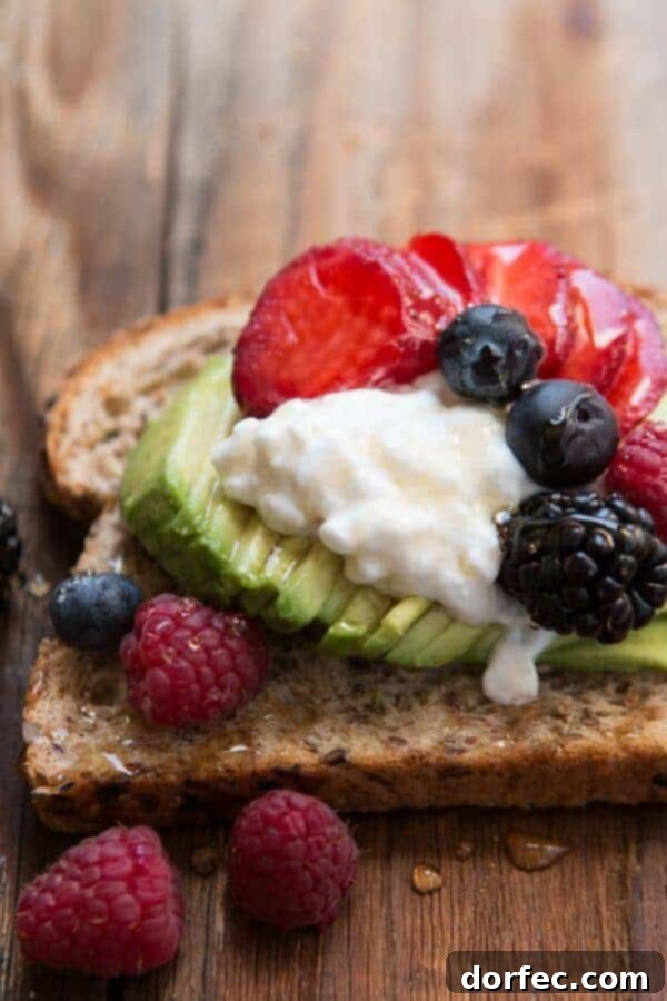 Honey Berry Avocado Toast: Sweet Breakfast Idea Sweet Honey Berry Avocado Toast with cottage cheese, fresh berries, and a lemon drizzle.