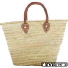 The Best Mother's Day Gifts 5 Barcelona French Market Basket with Short Leather Handle
