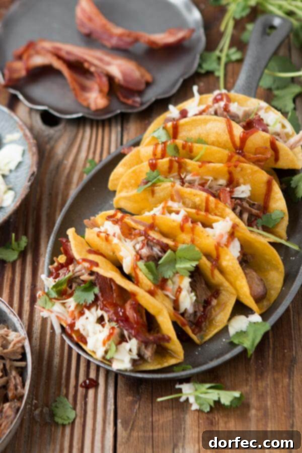 BBQ Pulled Pork Tacos, perfect for a smoky and sweet taco night.