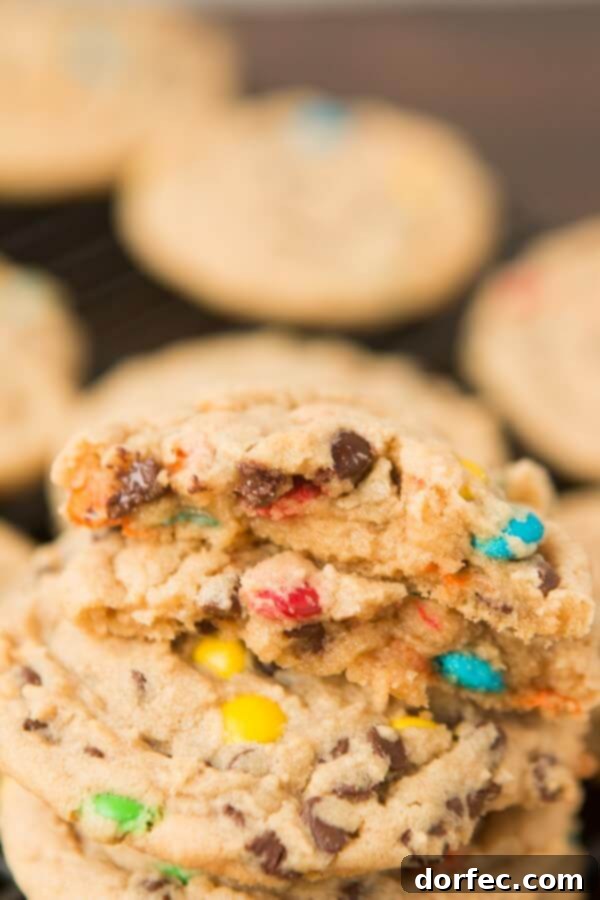 Peanut Butter M&M Cookies, widely considered the best recipe ever.