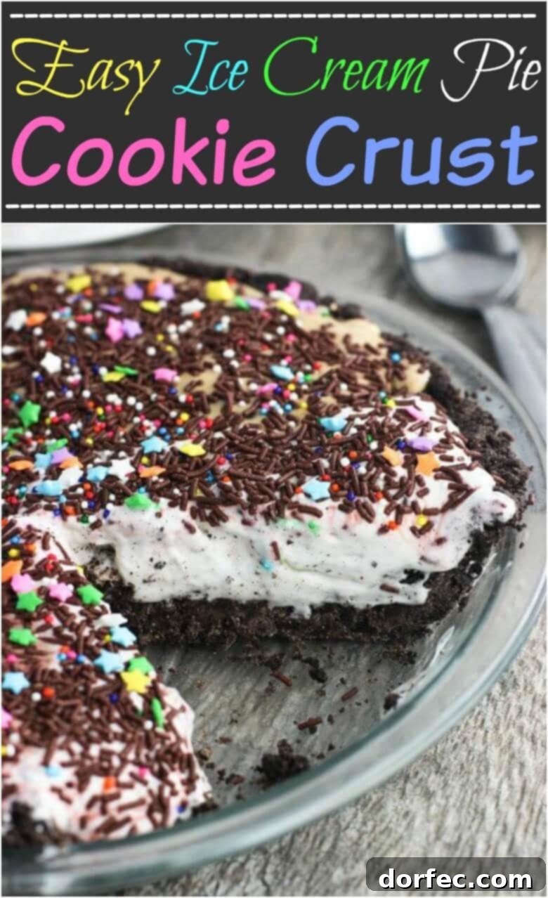 We will be enjoying this easy ice cream pie with a cookie crust all summer long. It's perfect for the pie lovers, cookie lovers and the ice cream lovers! ohsweetbasil.com