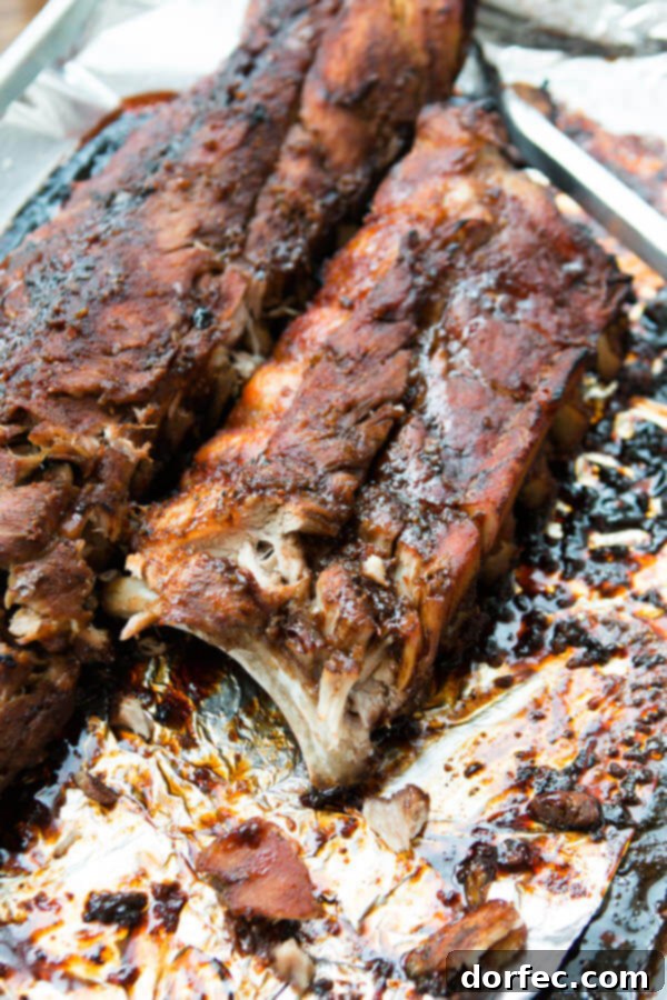 Fall-Off-The-Bone Blackberry Hoisin Ribs 6 sticky slow cooker ribs that are so easy but that sauce is so darn good! ohsweetbasil.com
