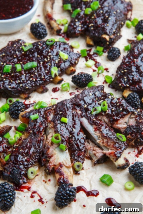 Super easy slow cooker BBQ ribs in a tasty blackberry and hoisin sauce in a crock pot, pressure cooker, or insta pot Super easy slow cooker BBQ ribs in a tasty blackberry and hoisin sauce in a crock pot, pressure cooker, or insta pot