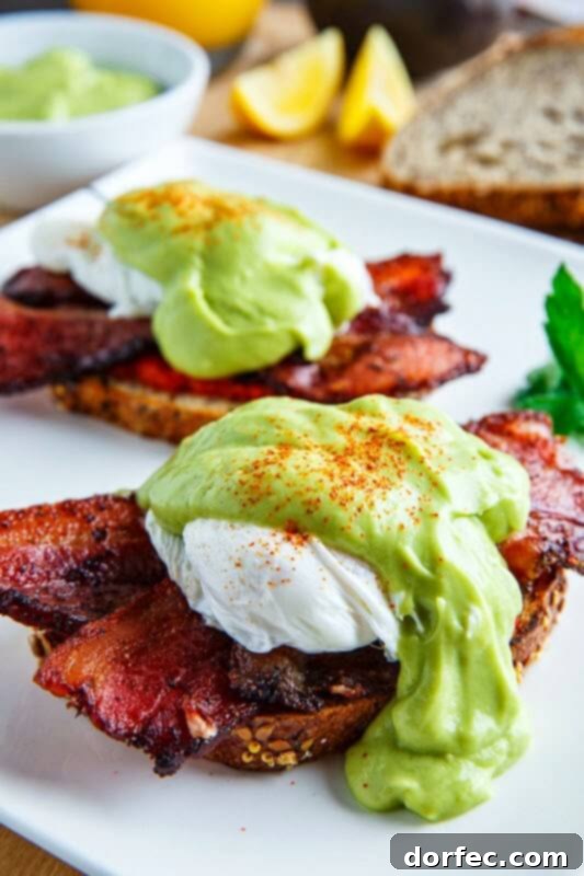 Fall-Off-The-Bone Blackberry Hoisin Ribs 3 Bacon Eggs Benedict with Avocado Hollandaise
