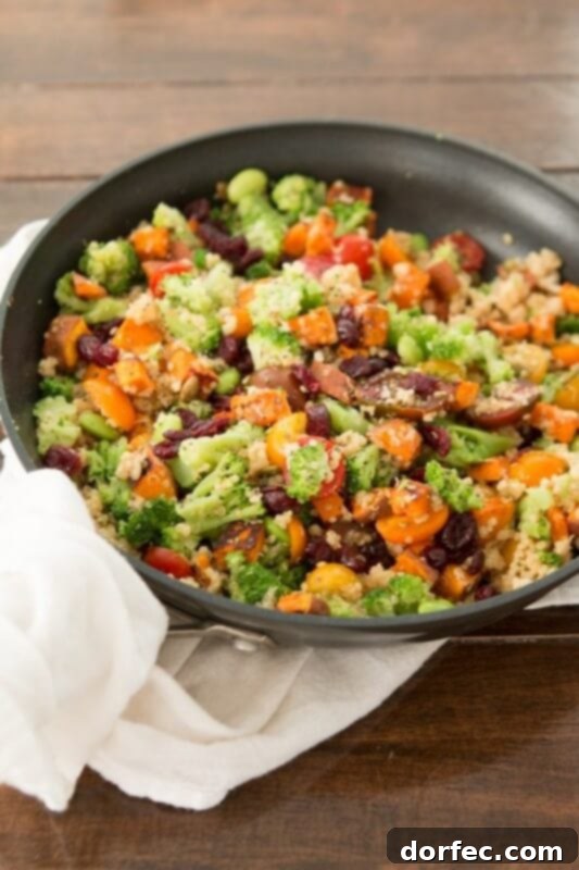 Vegetarian Quinoa Skillet - A quick and healthy dinner option with wholesome ingredients. ohsweetbasil.com